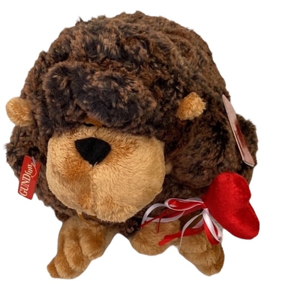 Gund Fun brown singing monkey plush toy with plush red heart Size OS - Picture 3 of 16